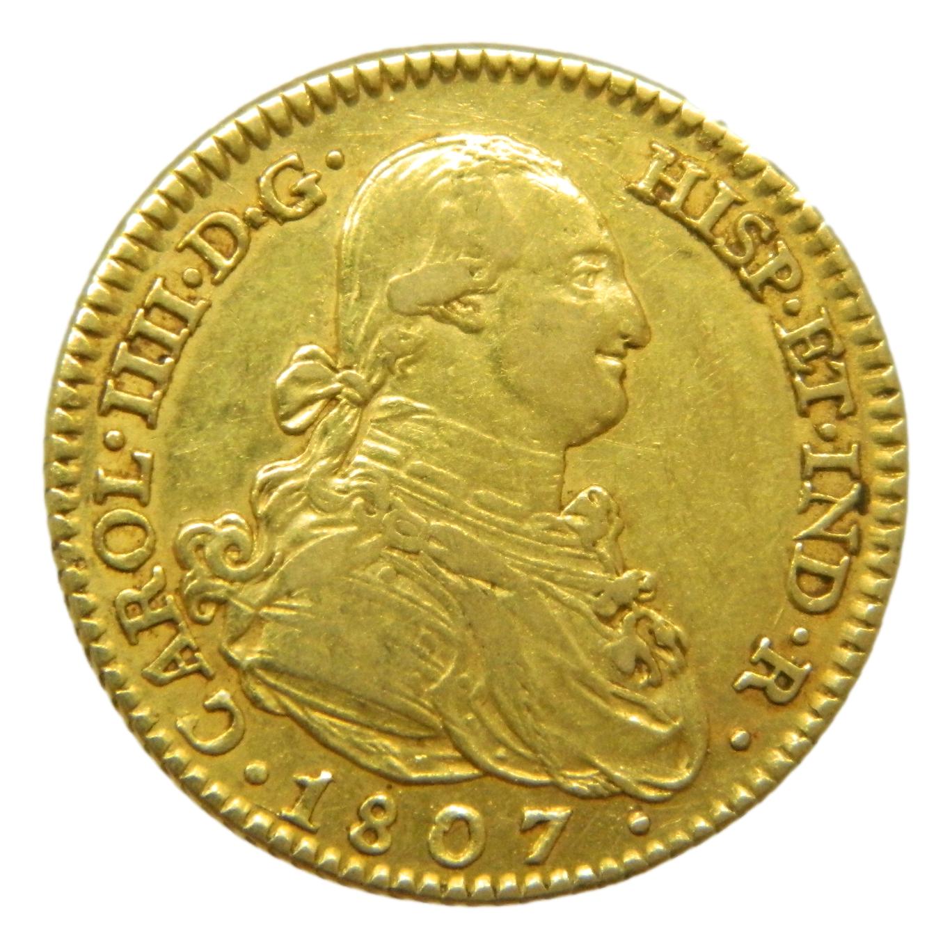 1807 AI - CARLOS IV - 2 ESCUDOS - MADRID - MBC