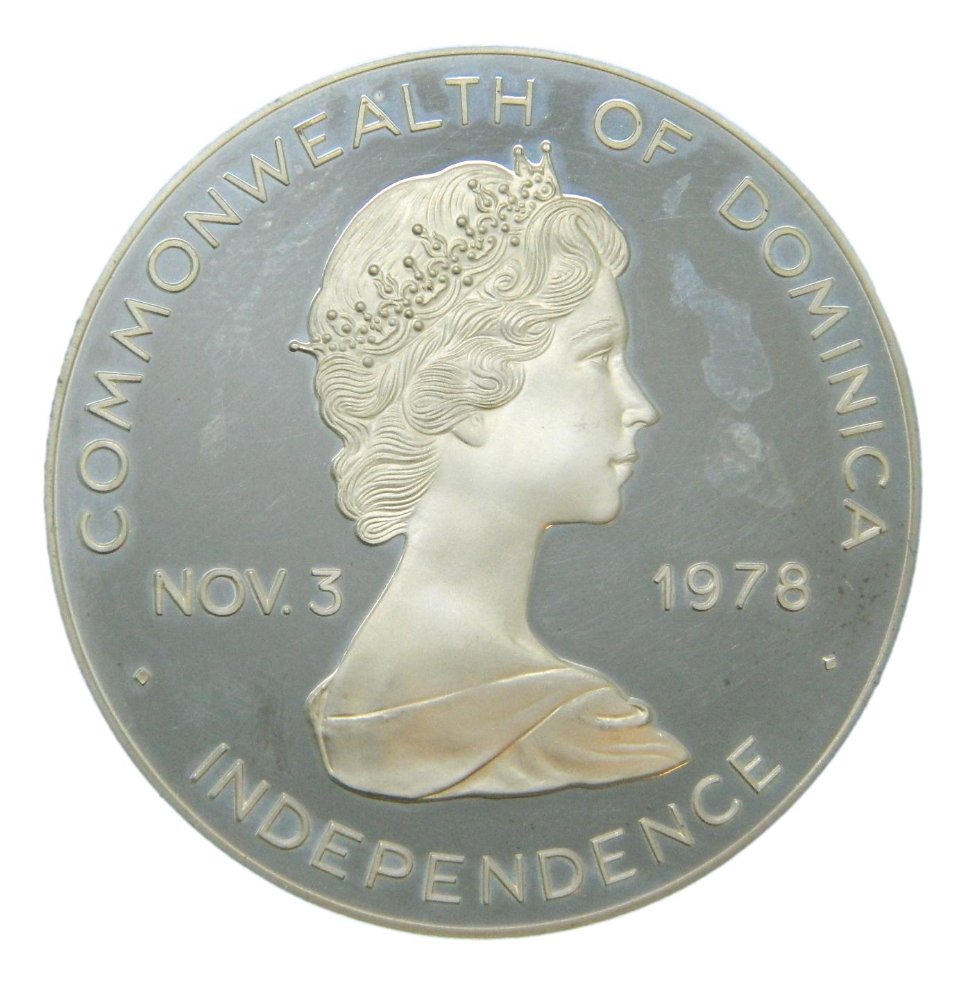 1978 - DOMINICA - 20 DOLLAR - INDEPENDENCIA - GRAF ZEPPELIN - PLATA