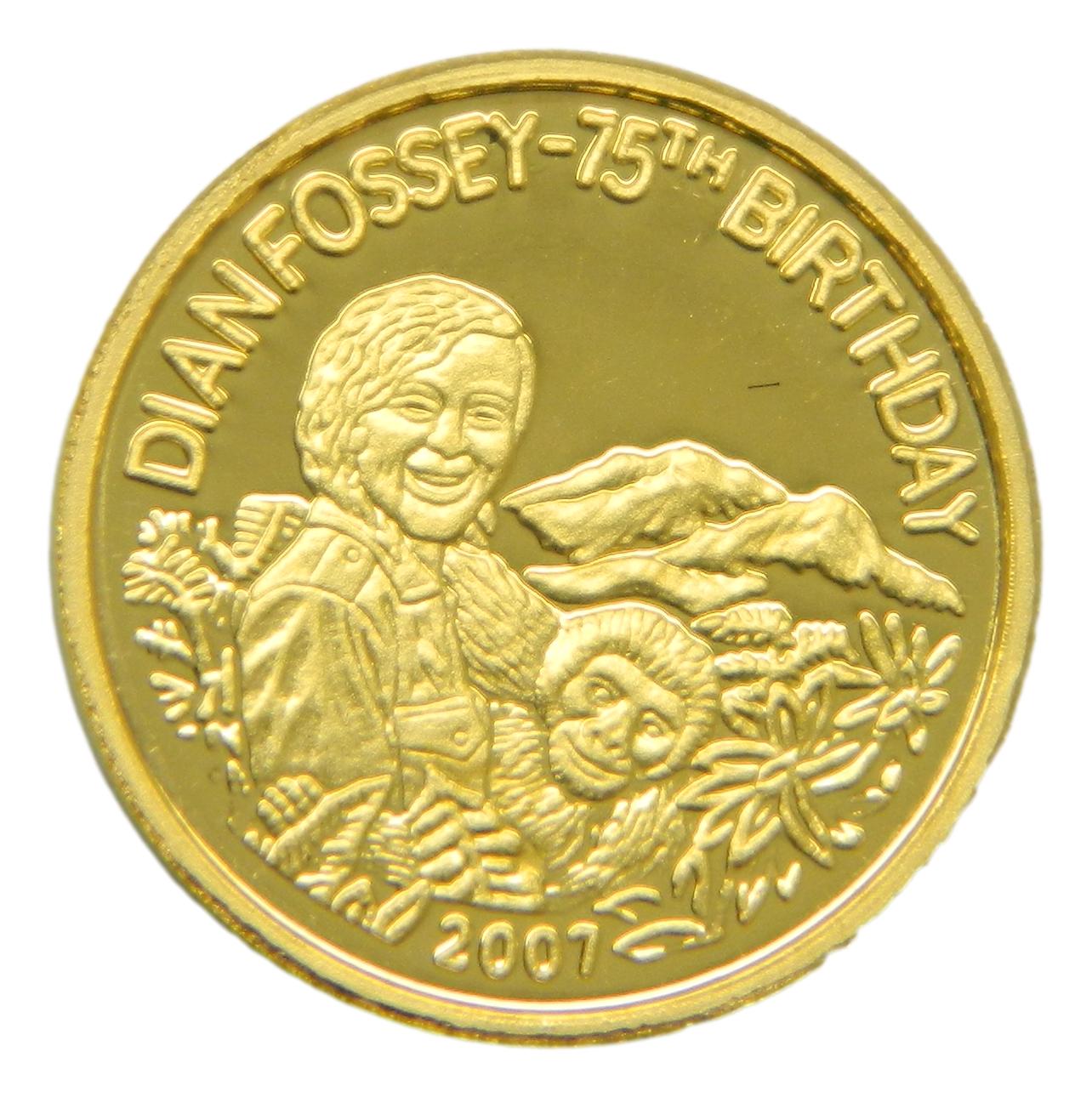 2007 - RWANDA - 200 FRANCS - DIAN FOSSEY - 1 GR AU