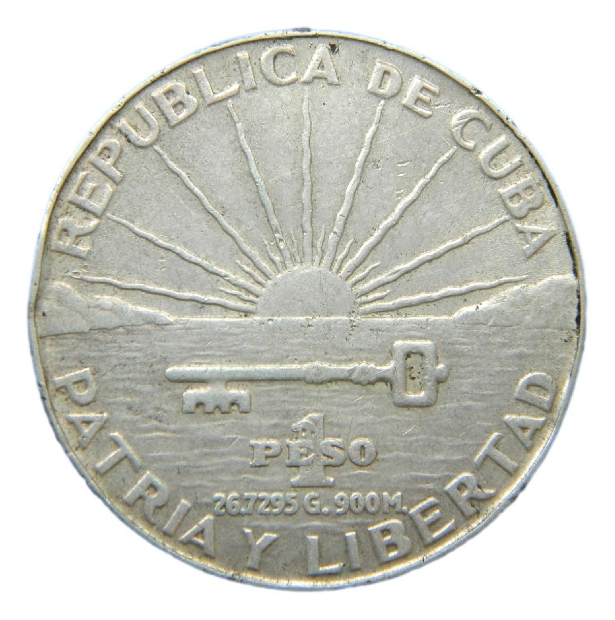 1953 - CUBA  - 1 PESO - CENTENARIO DE MARTI - PLATA