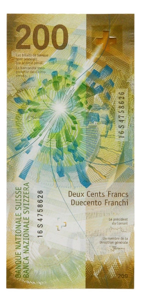 2016 - SUIZA - 200 FRANCS - BILLETE - SC