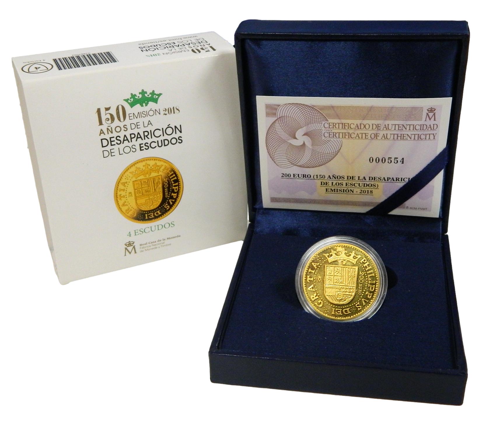 2018 - ESPAÑA - 200 EURO - 150 AÑOS DESAPARICION DE LOS ESCUDOS