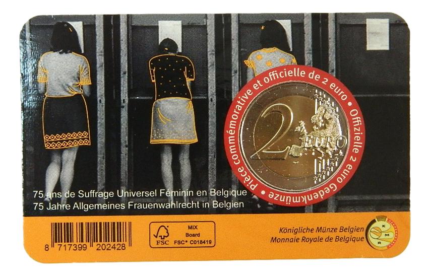 2023 - BELGICA - 2 EURO - SUFRAGIO FEMENINO - HOLANDES - COINCARD