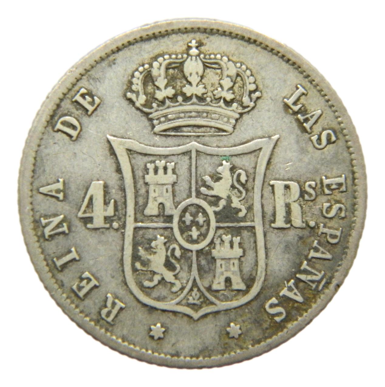 1857 - ISABEL II - 4 REALES - MADRID - MBC-