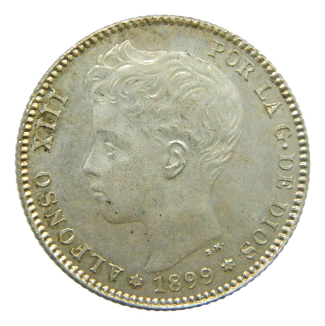 1899 *18-99 - ALFONSO XIII - 1 PESETA - SGV - SC-