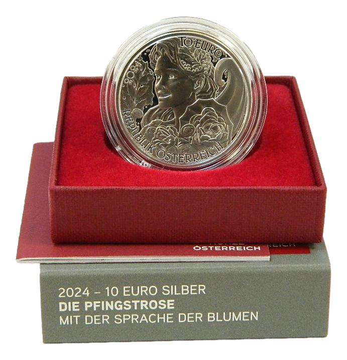 2024 - AUSTRIA - 10 EURO - PEONIA - PLATA PROOF