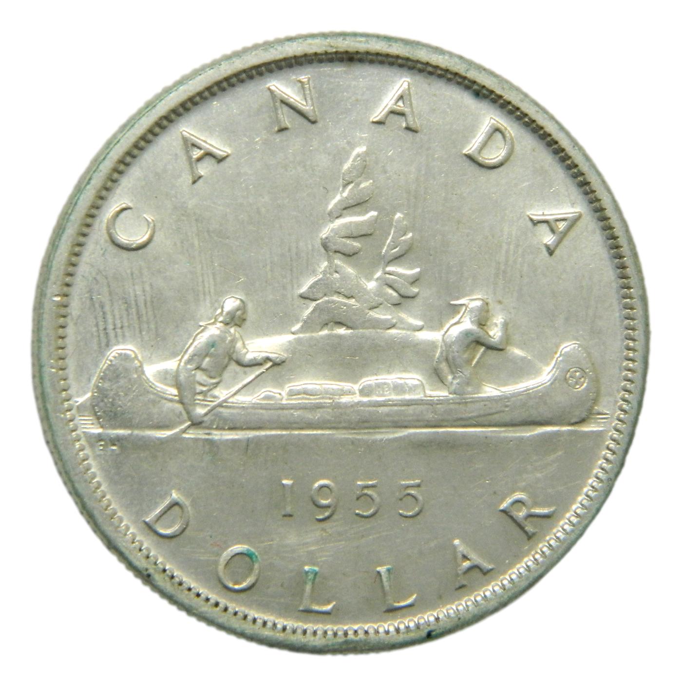 1955 - CANADA - DOLLAR - ELIZABETH II - PLATA