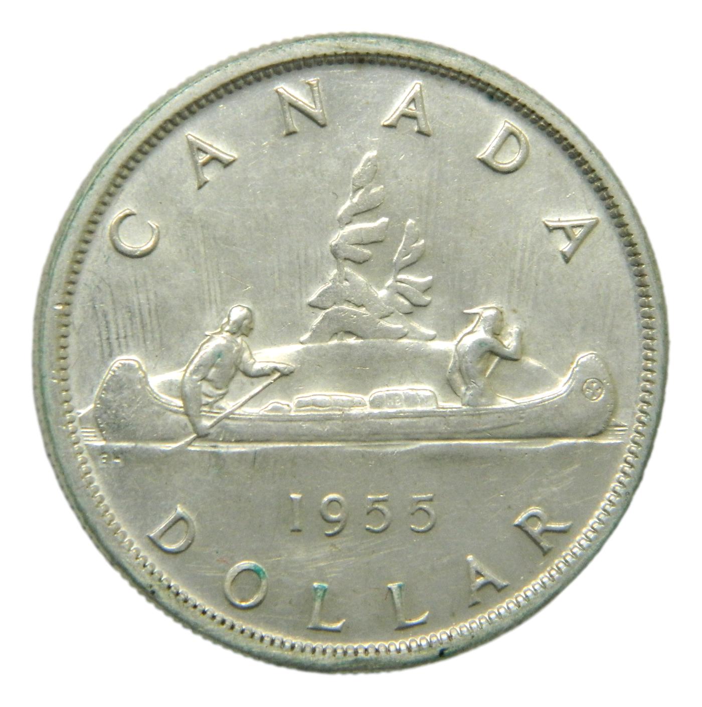 1955 - CANADA - DOLLAR - ELIZABETH II - PLATA