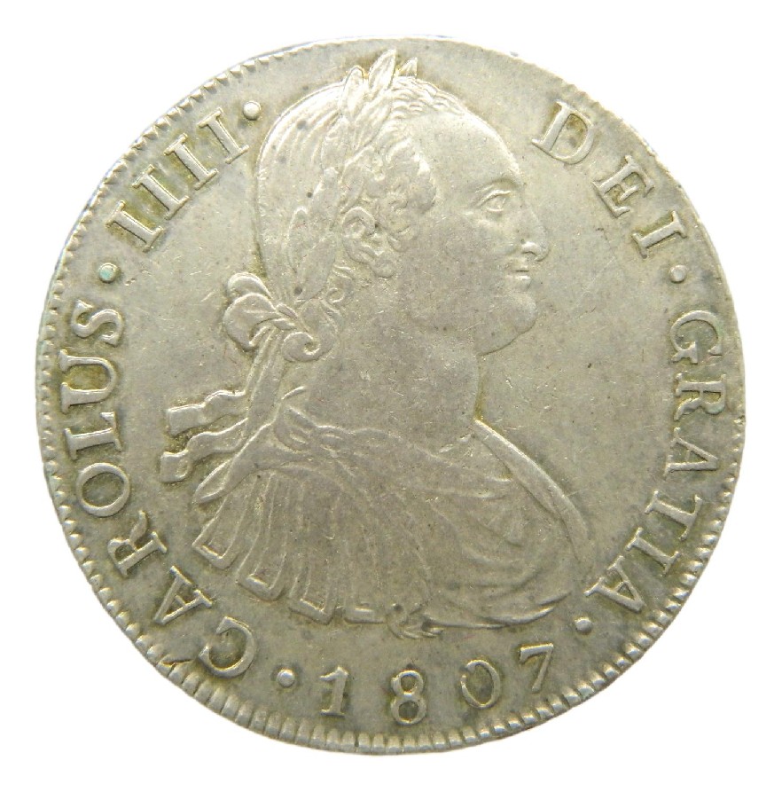 1807 M - CARLOS IV - 8 REALES - GUATEMALA - EBC