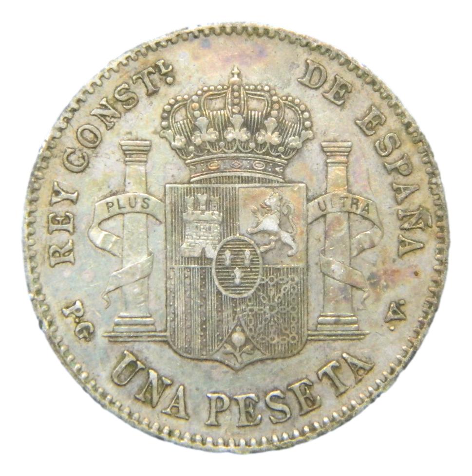1896 *18-96 - ALFONSO XIII - 1 PESETA - PGV