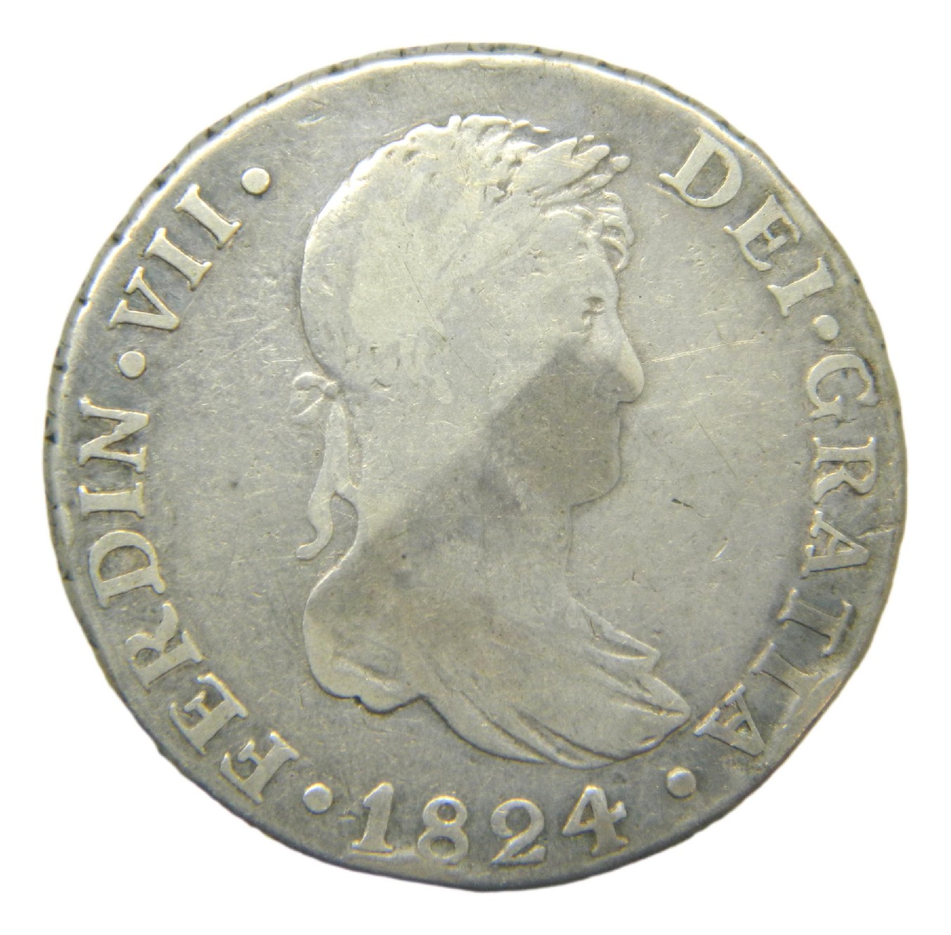1824 JB - FERNANDO VII - 4 REALES - SEVILLA - BC+