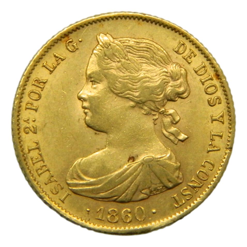 1860 - ISABEL II - 100 REALES - BARCELONA