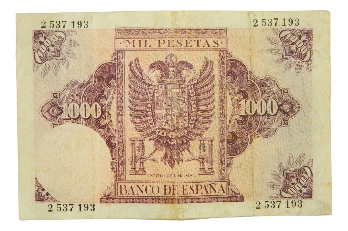 1940 - ESPAÑA - BILLETE - 1000 PESETAS - CARLOS I - BC