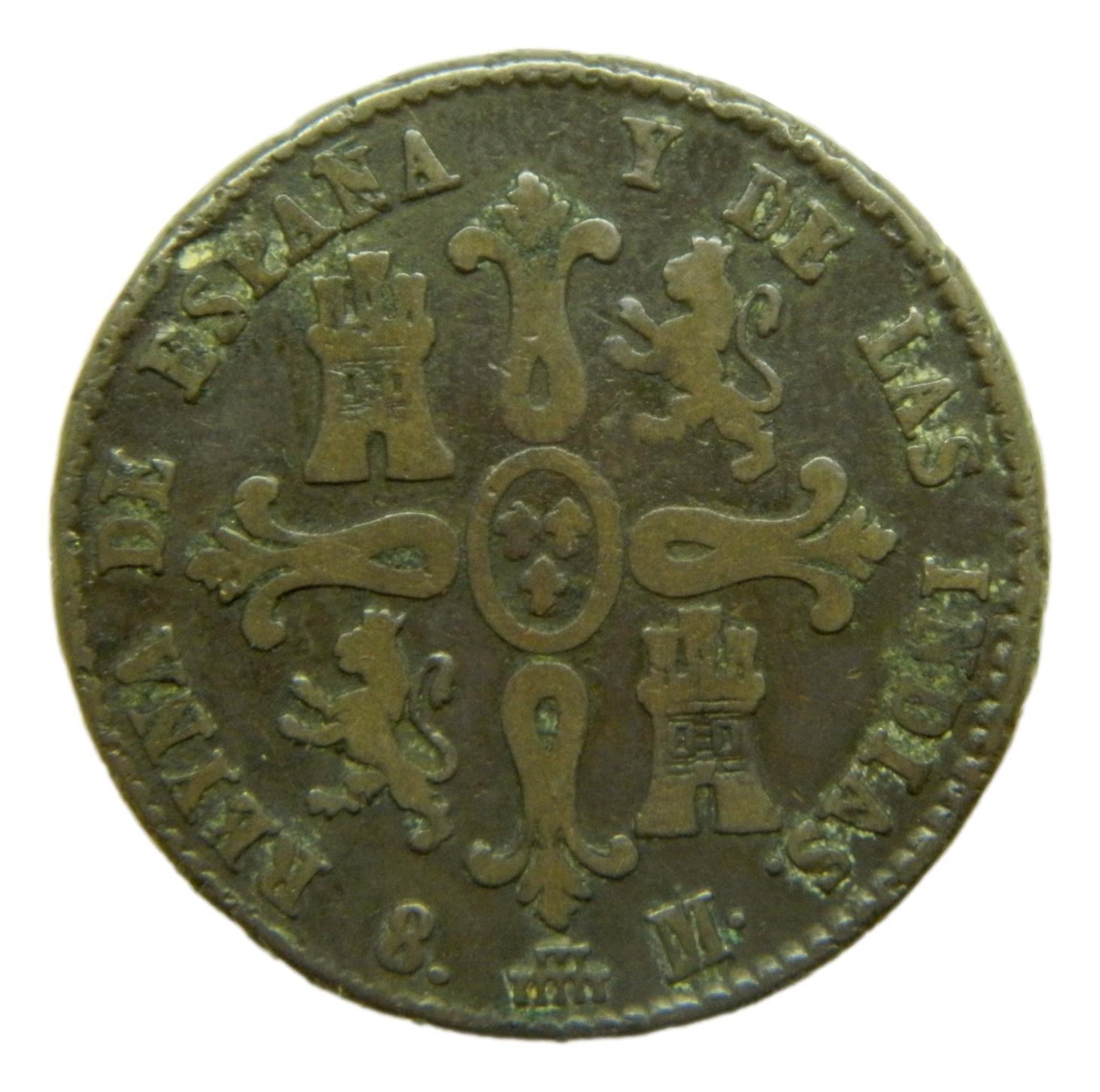 1835 - ISABEL II - 8 MARAVEDIS - SEGOVIA - BC - S9/286