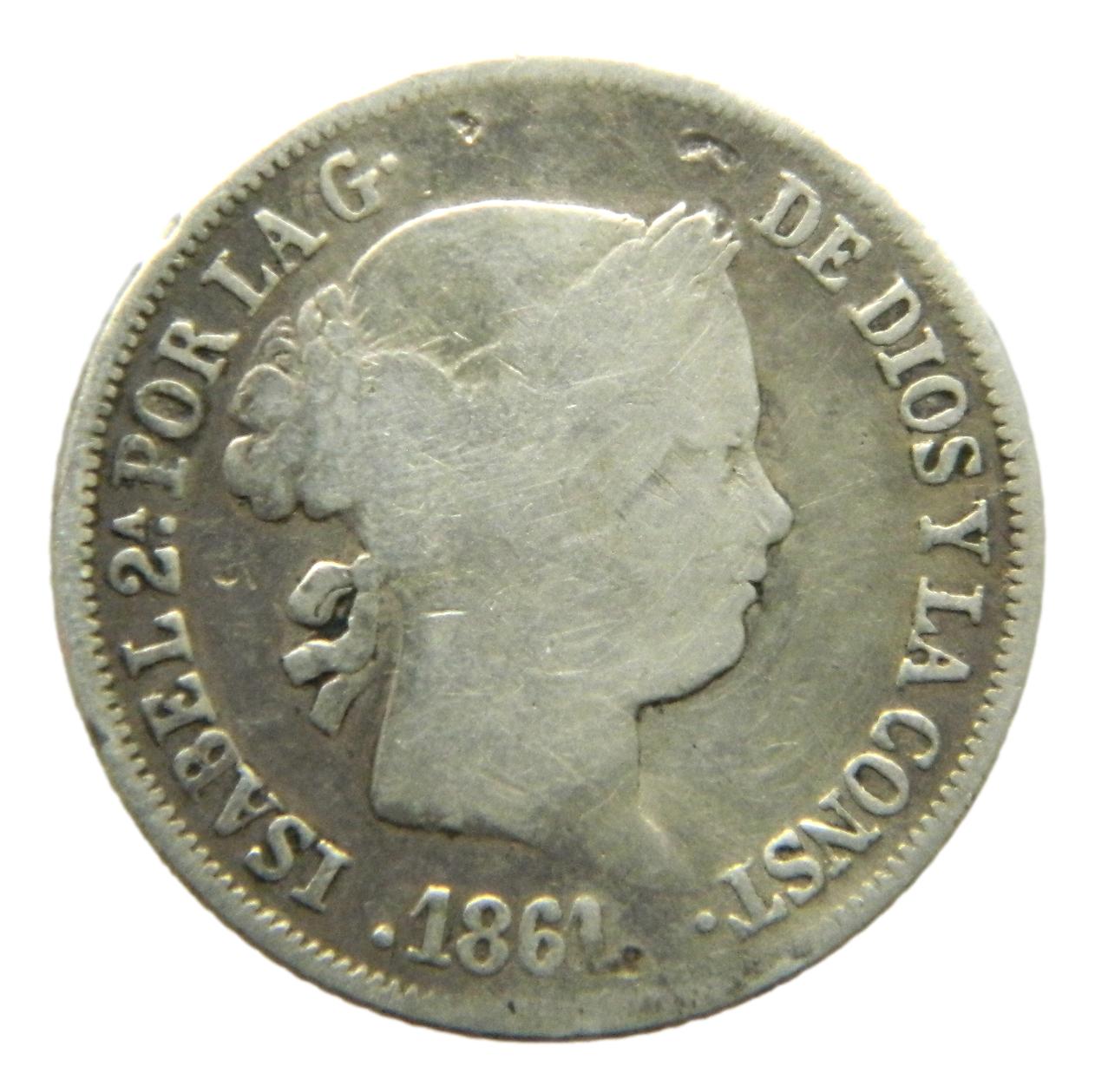 1861 - ISABEL II - 2 REALES - SEVILLA - BC