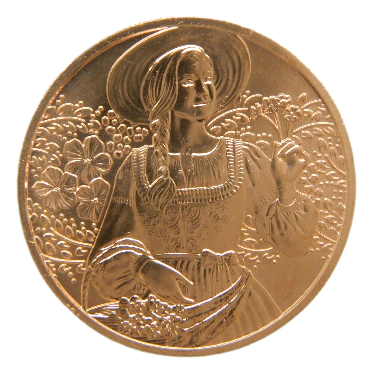 2025 - AUSTRIA - 10 EURO - TRAJES TRADICIONALES - DIRNDL - COBRE