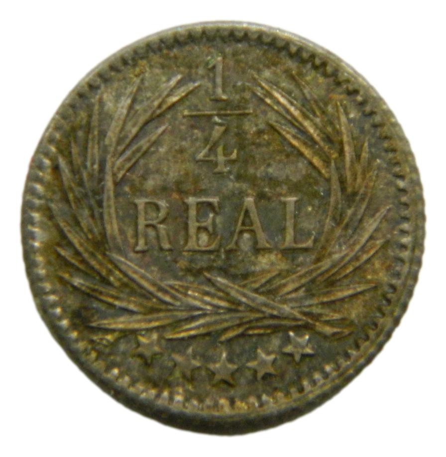 1895 - GUATEMALA - 1/4 REAL - PLATA 