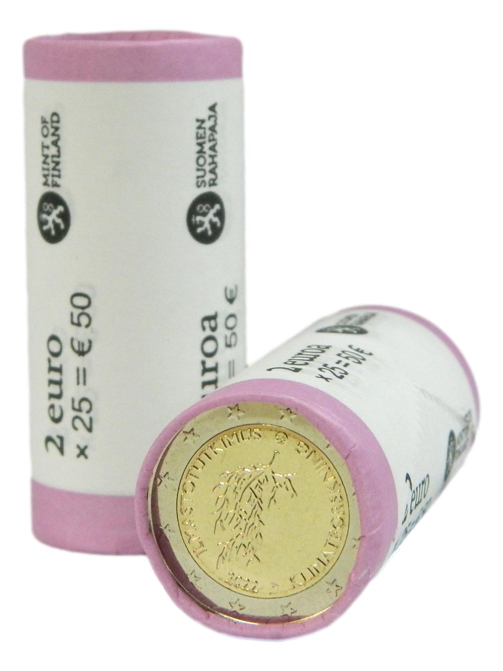 2022 - FINLANDIA - 2 EURO - INVESTIGACION CLIMATICA - CARTUCHO - ROLLO