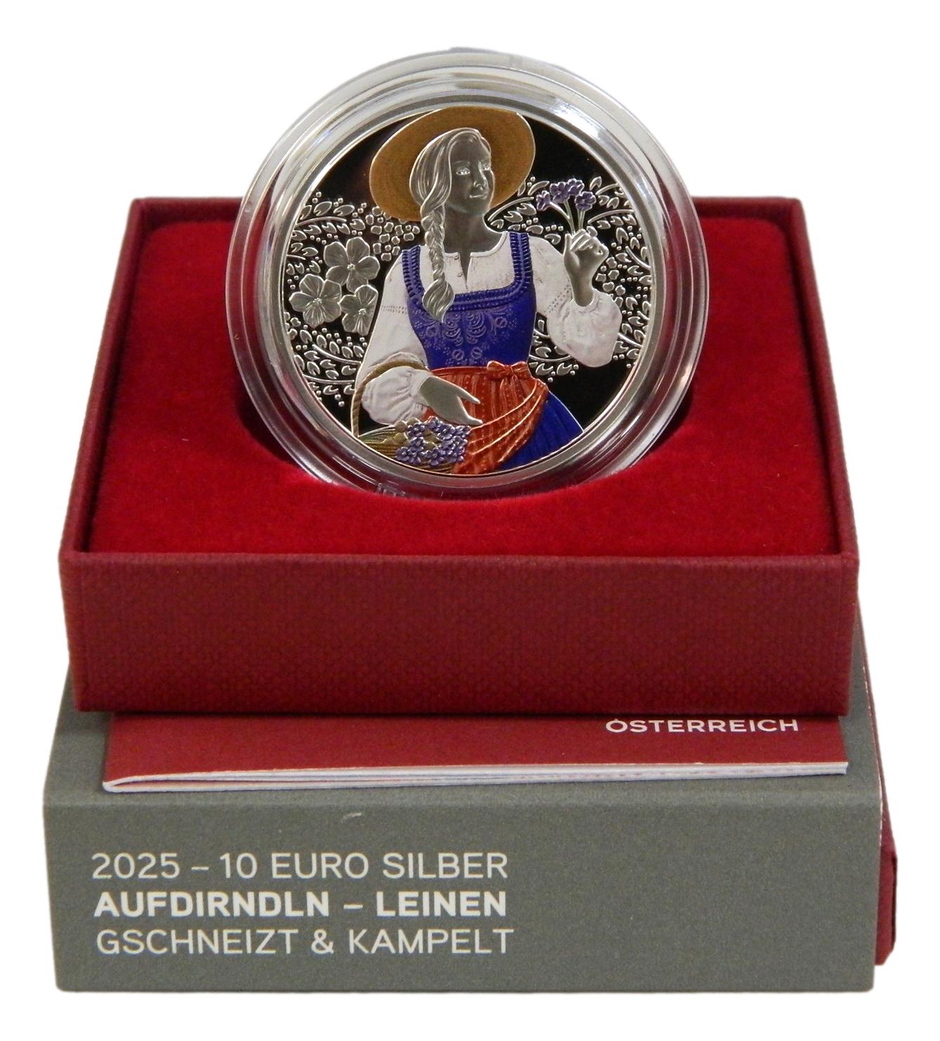2025 - AUSTRIA - 10 EURO - TRAJES TRADICIONALES - DIRNDL - PLATA - PROOF