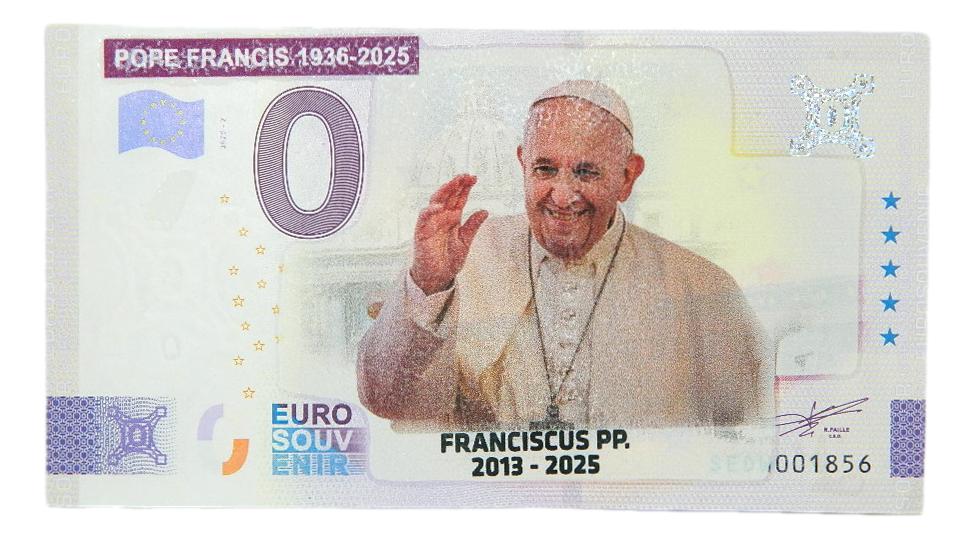 BILLETE 0 EUROS - PAPA FRANCISCO - 1936-2025  - COLOR