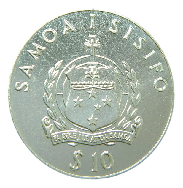 1980 - SAMOA Y SISIFO - 10 DOLARES - JUEGOS OLIMPICOS - PLATA