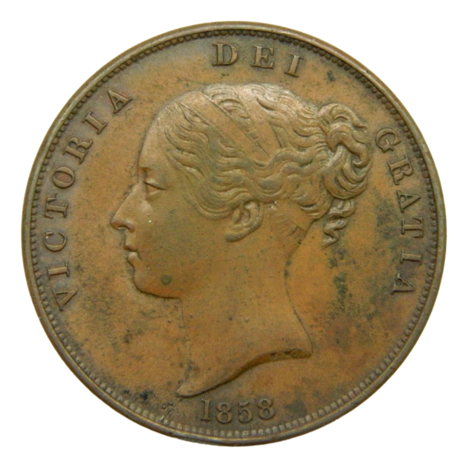 1858 - GRAN BRETAÑA - PENNY - VICTORIA - S6