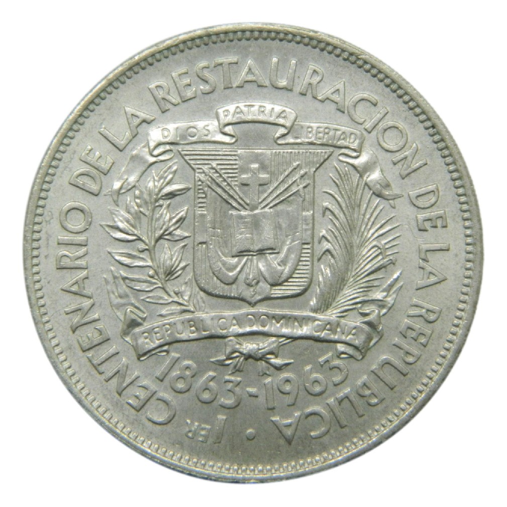 1963 - REPUBLICA DOMINICANA - PESO - PLATA - S6