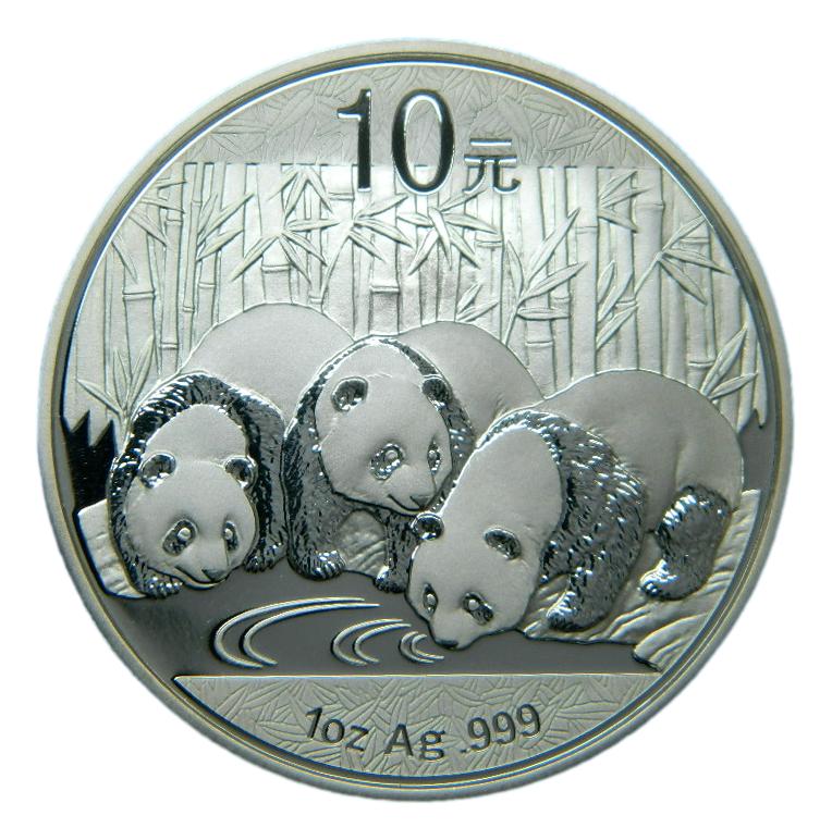 2013 - CHINA - 10 YUAN - ONZA PLATA - PANDA
