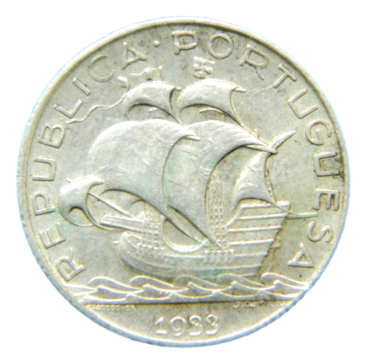 1933 - PORTUGAL - 2 1/2 ESCUDOS - PLATA - S6