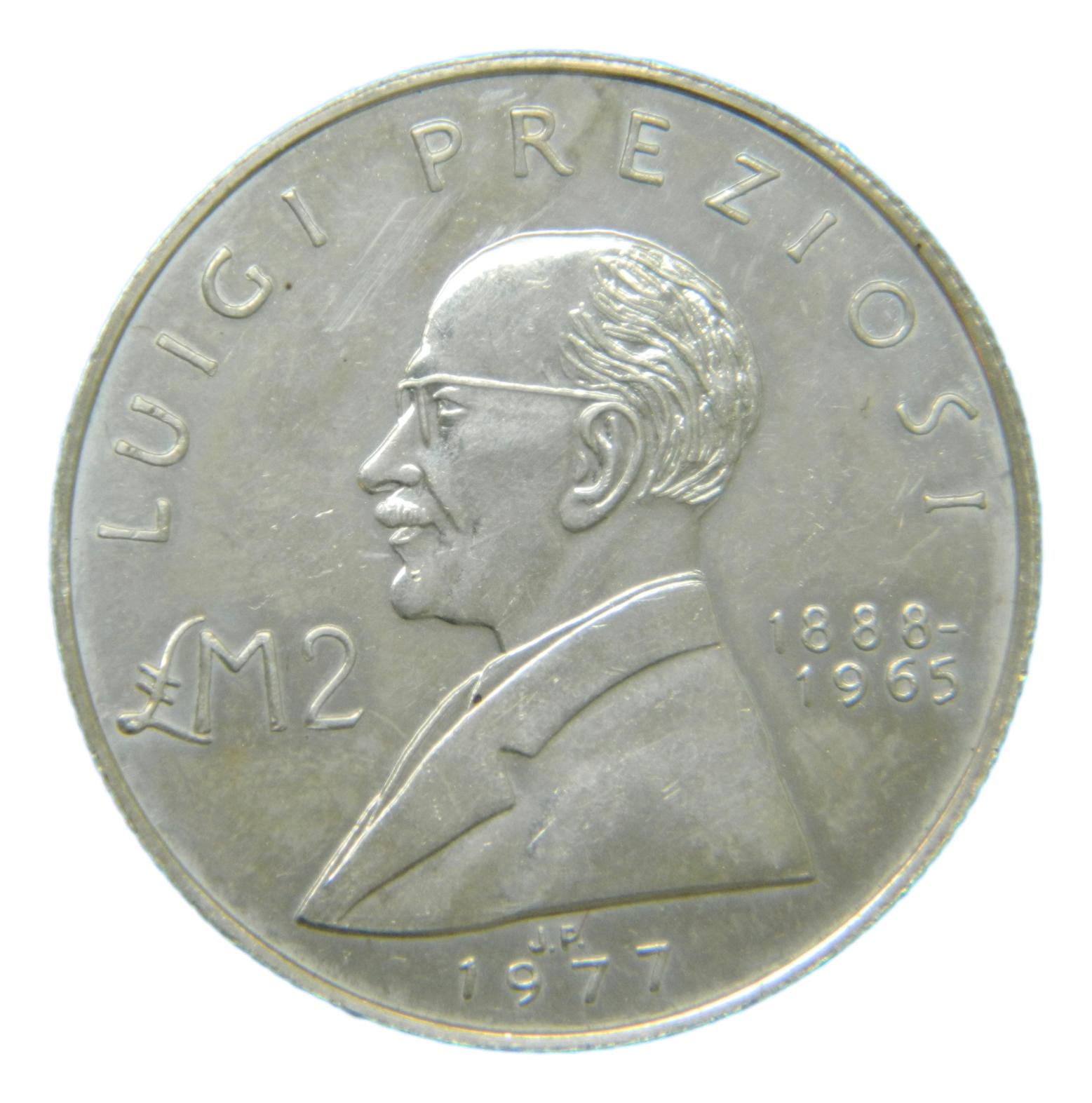 1977 - MALTA - 2 POUNDS - LUIGI PREZIOSI - S6