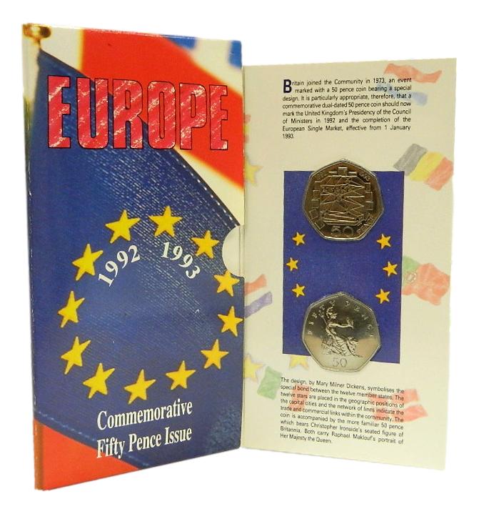 1993 - GRAN BRETAÑA - SET 2 MONEDAS - 50 PENCE - EUROPA