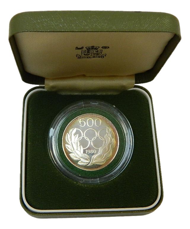 1980 - CHIPRE - 500 MILS - PLATA PROOF