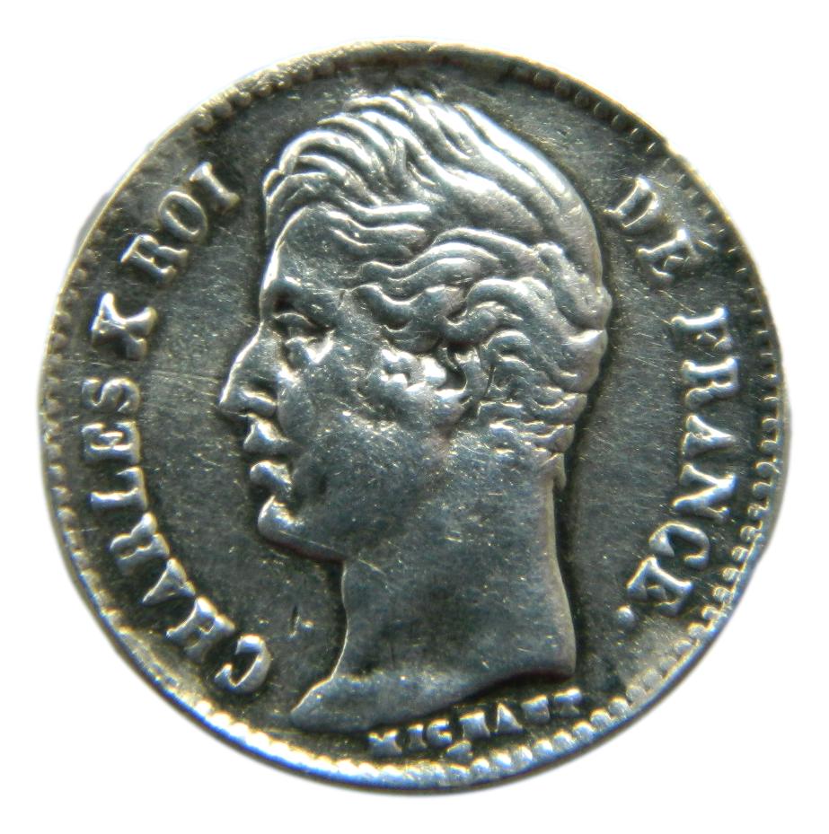 1830 A - CARLOS X - FRANCIA - 1/4 FRANC - PLATA