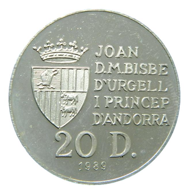 1989 - ANDORRA - 20 DINERS - WIND SURFER - MANCHITAS