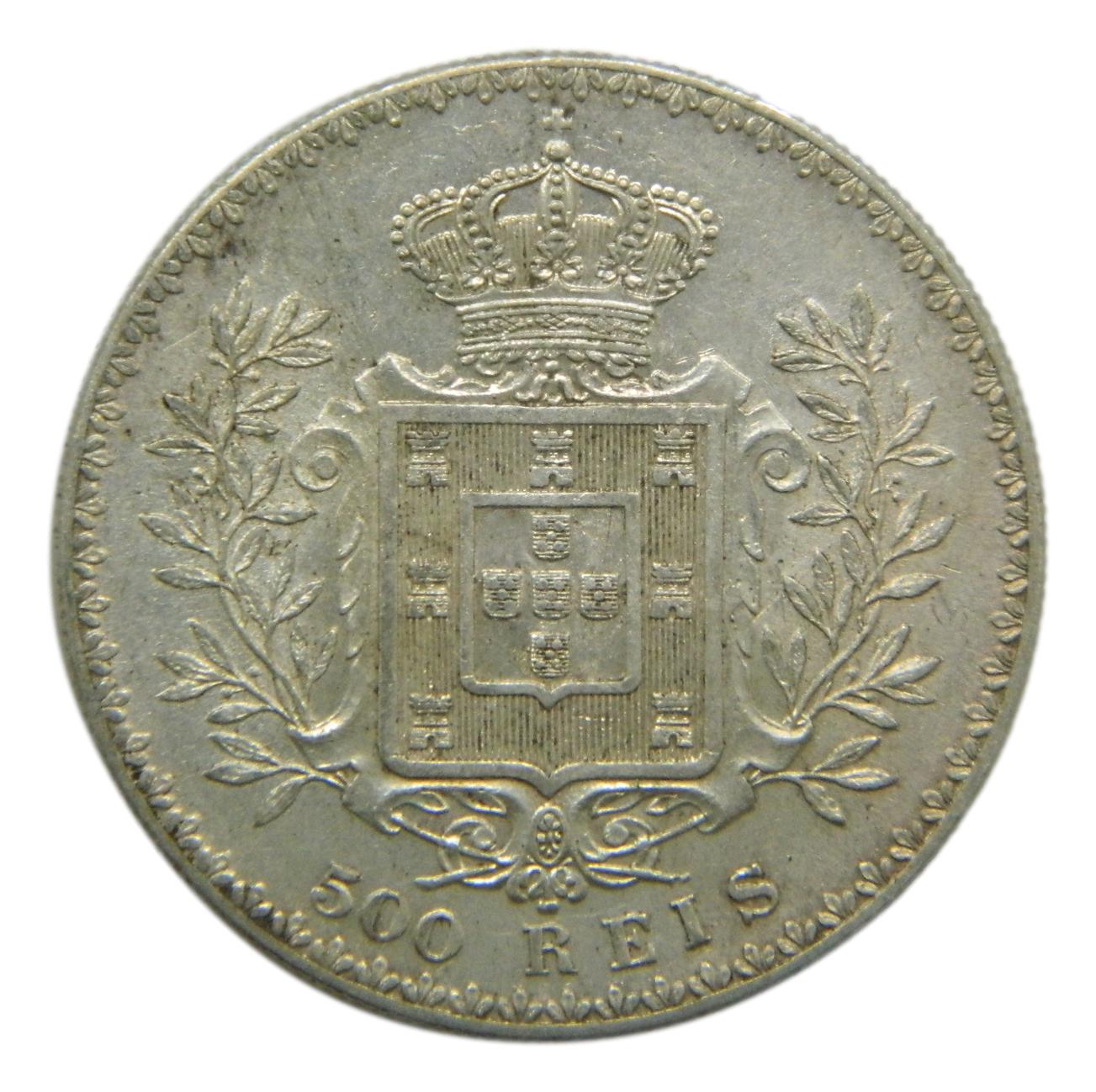 1891 - PORTUGAL - 500 REIS - PLATA