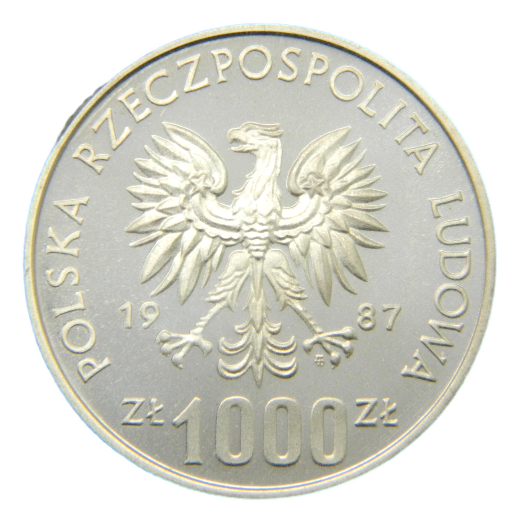 1987 - POLONIA - 1000 ZLOTYCH - PROOF - S6