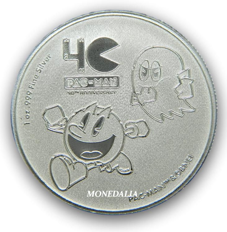 2020 - NIUE - 2 DOLAR - 40 ANIVERSARIO PAC-MAN