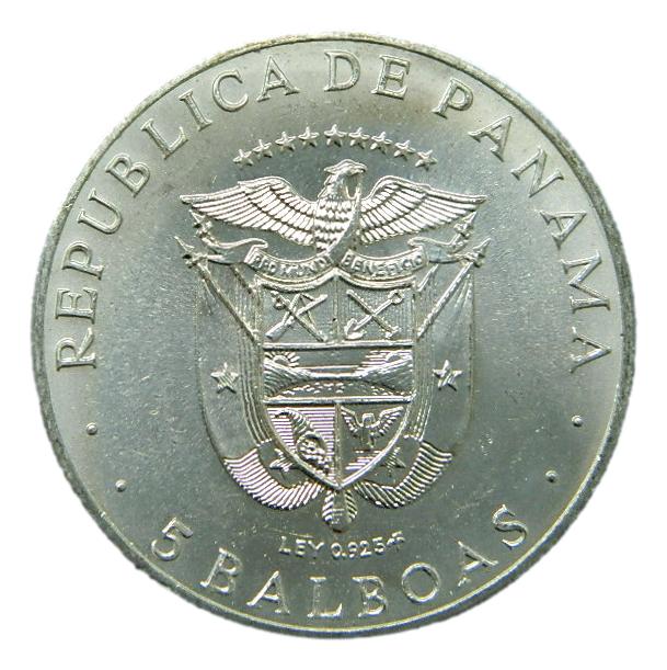 1970 - PANAMA - 5 BALBOAS - XI JUEGOS DEPORTIVOS - PLATA