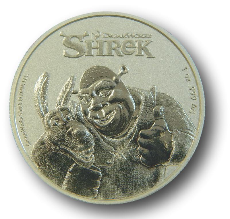 2021 - NIUE - SHREK - 1 ONZA PLATA FINA