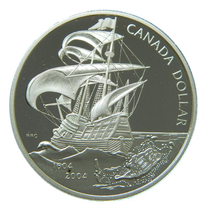 2004 - CANADA - DOLAR - BARCO - PLATA
