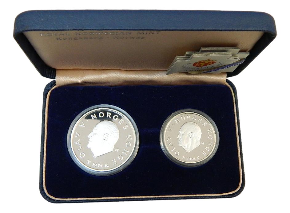 1991 - NORUEGA - 100 Y 50 KRONER - SPEED SKATERS