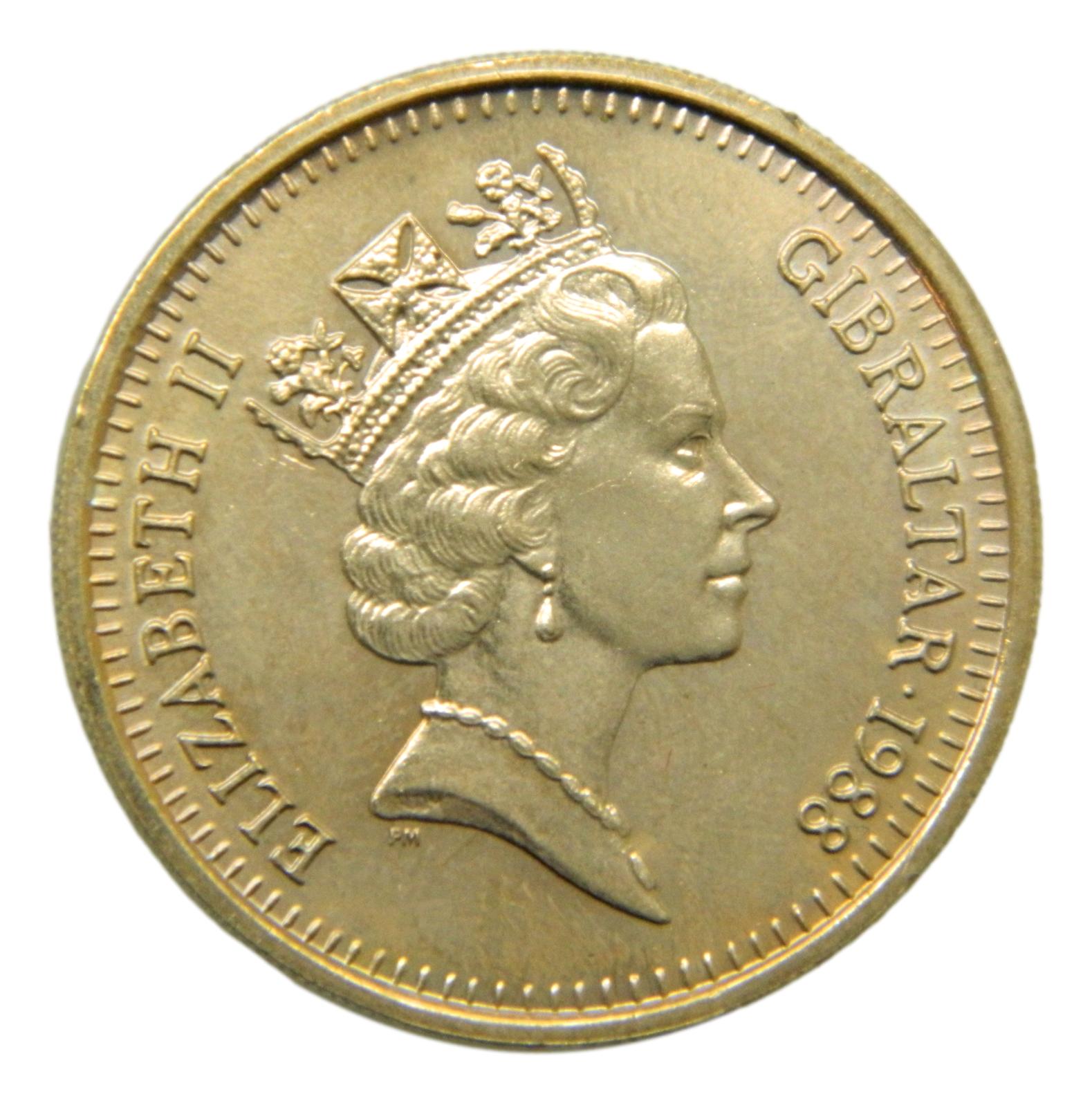 1988 AA - GIBRALTAR - 2 POUNDS - SC - S6