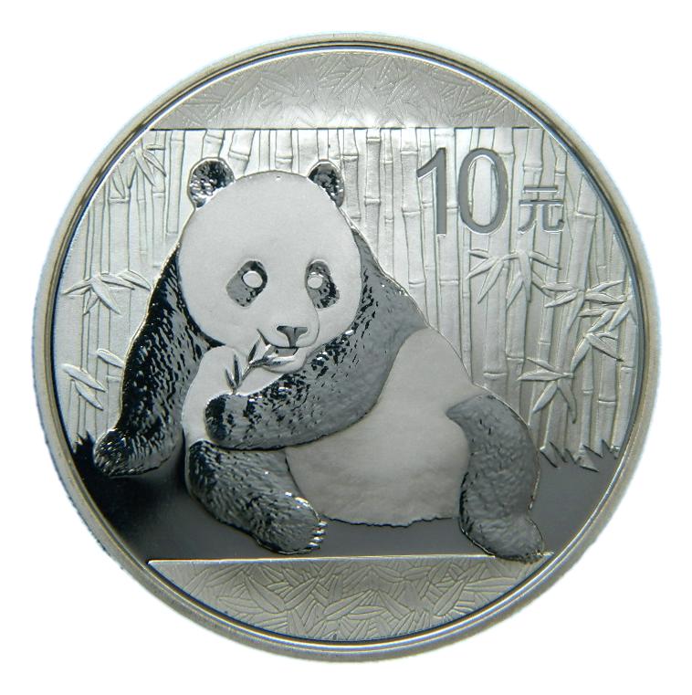 2015 - CHINA - 10 YUAN - ONZA PLATA - PANDA 