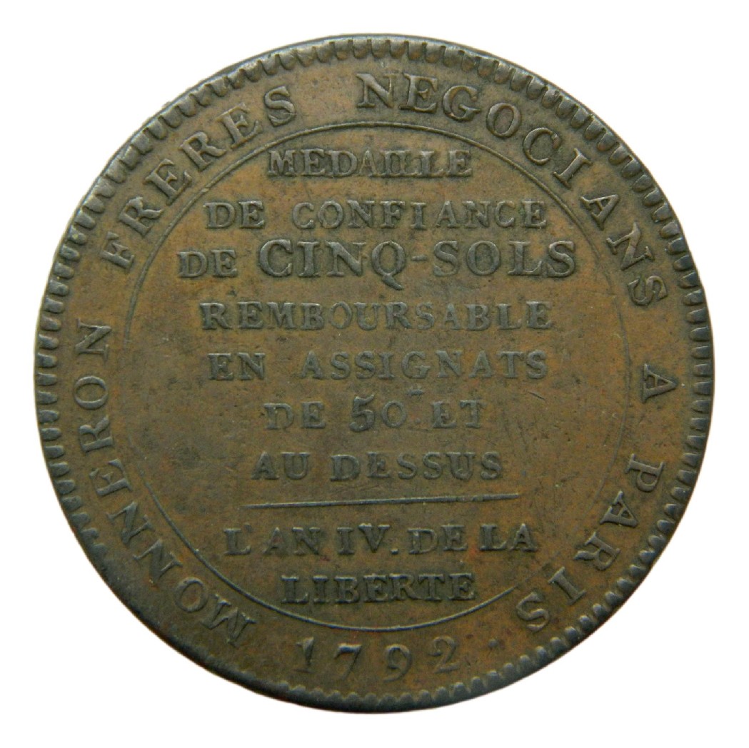 1792 - FRANCIA - 5 SOLS - LUIS XVI - MBC - S6