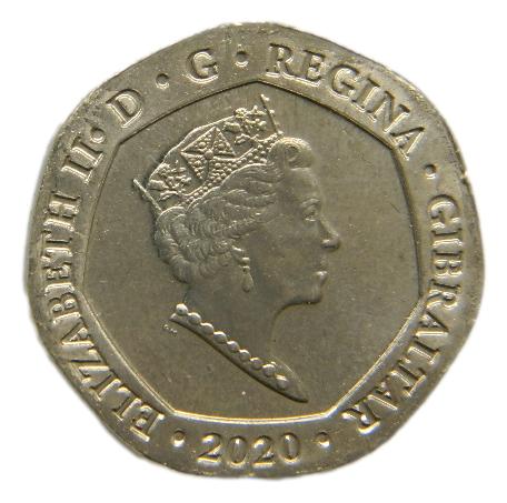 2020 - GIBRALTAR - 20 PENCE - DELFIN