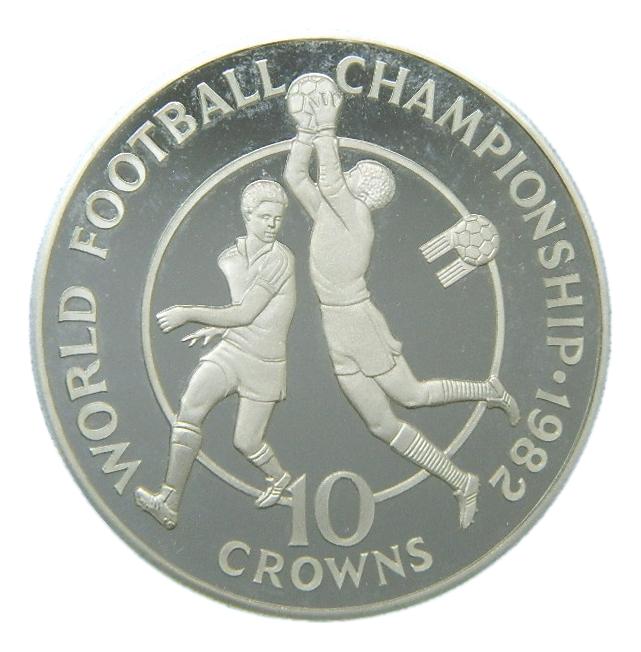 1982 - TURKS Y CAICOS - 10 CROWNS - PLATA - CHAMPIONSHIP