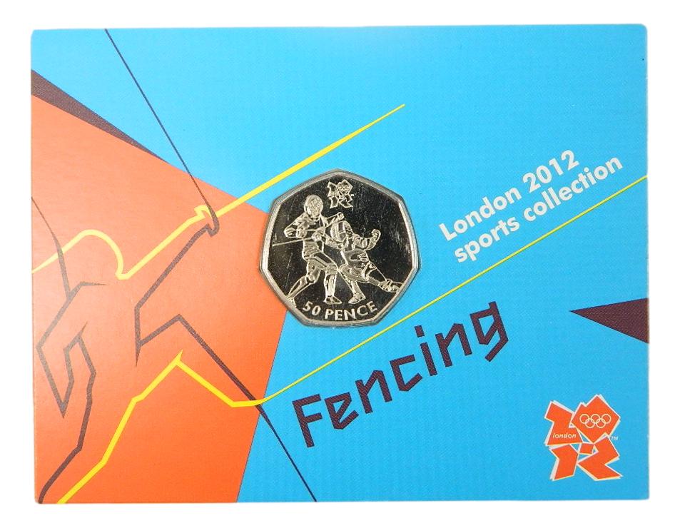 2012 - GRAN BRETAÑA - 50 PENCE - FENCING