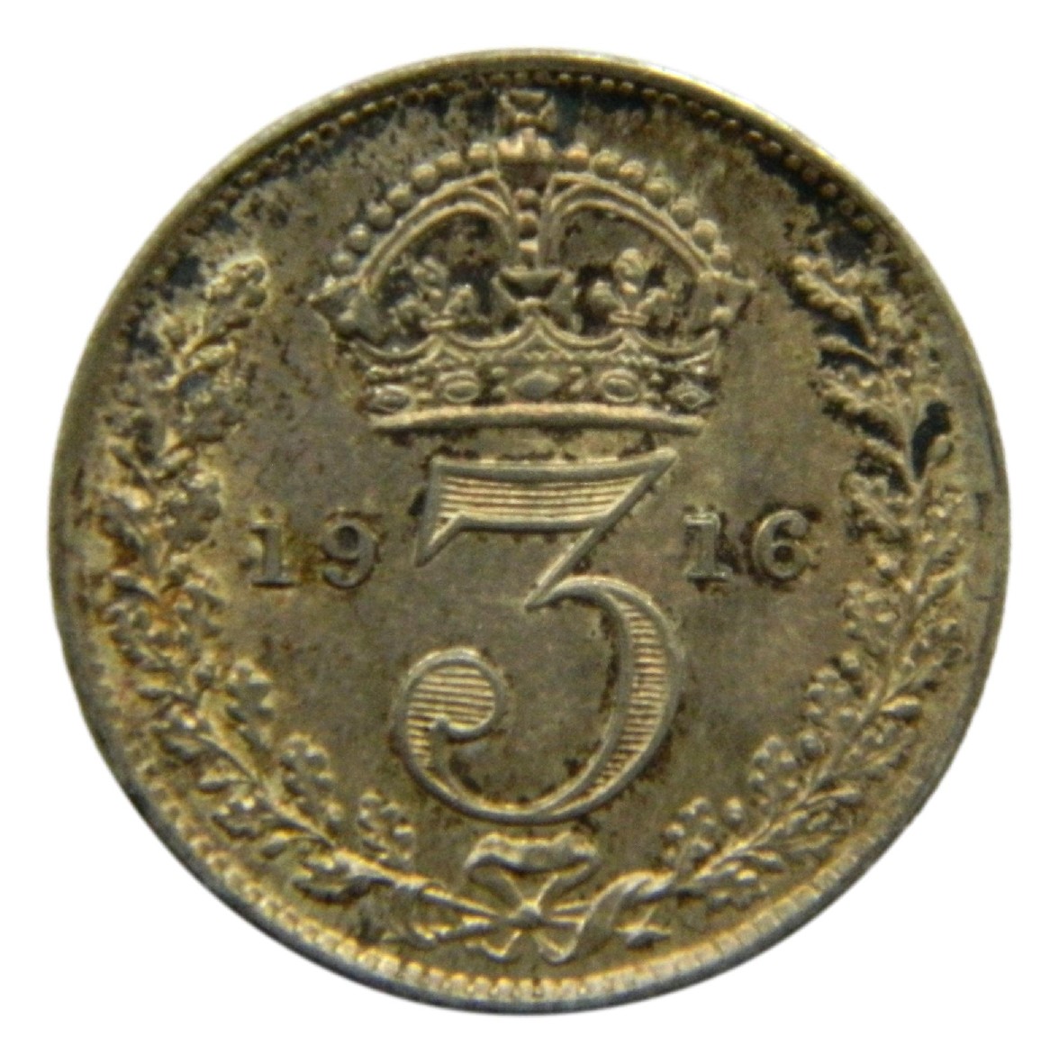 1916 - GRAN BRETAÑA - 3 PENCE - JORGE V - S6