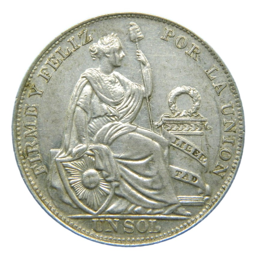 1935 - PERU - 1 SOL - PLATA - SC - 