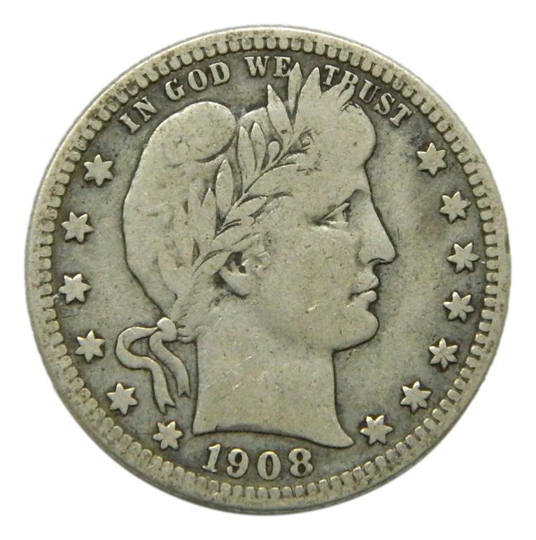 1908 - USA - 1/4 DOLLAR - PLATA - 1/4 DOLAR